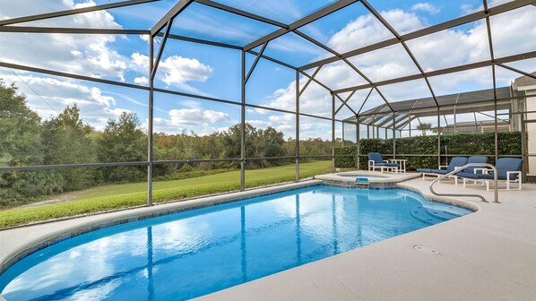 A heated pool