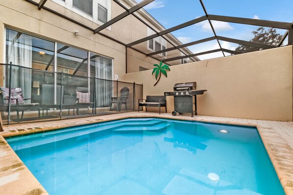 A heated pool