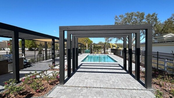 A heated pool