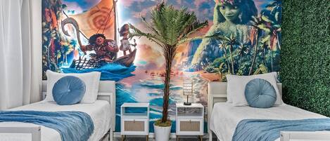 5 habitaciones, tabla de planchar con plancha, wifi y ropa de cama