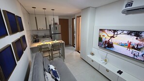 Comfort Apartment, Courtyard View | Living area - Flat vip 04C Bela Vista by La Playa (Ipojuca)