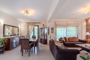 Villa, 4 Bedrooms, Smoking, Private Pool | Living room - Iris Villa (Rethymno)