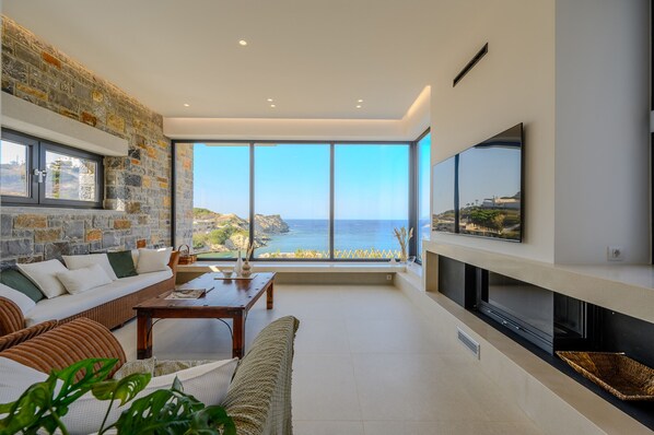 Villa, 3 Bedrooms, Terrace, Sea View | Living room - Theasea Luxury Residence (Malevizi)