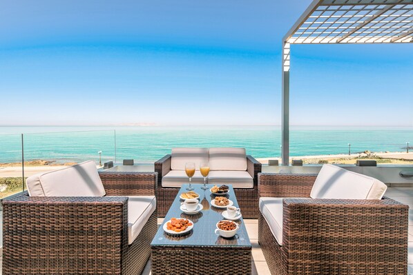 วิลล่า, 5 ห้องนอน, เตาผิง, วิวทะเล | ระเบียง