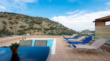 Economy-Villa, 3 Schlafzimmer, eigener Pool, Meerblick | Ausblick vom Zimmer
