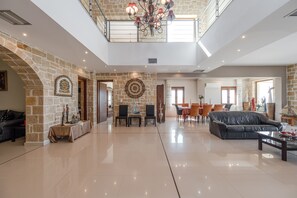 Villa, 4 Bedrooms, Smoking, Private Pool | Living room | Offices - Arios Lux Villa (Rethymno)