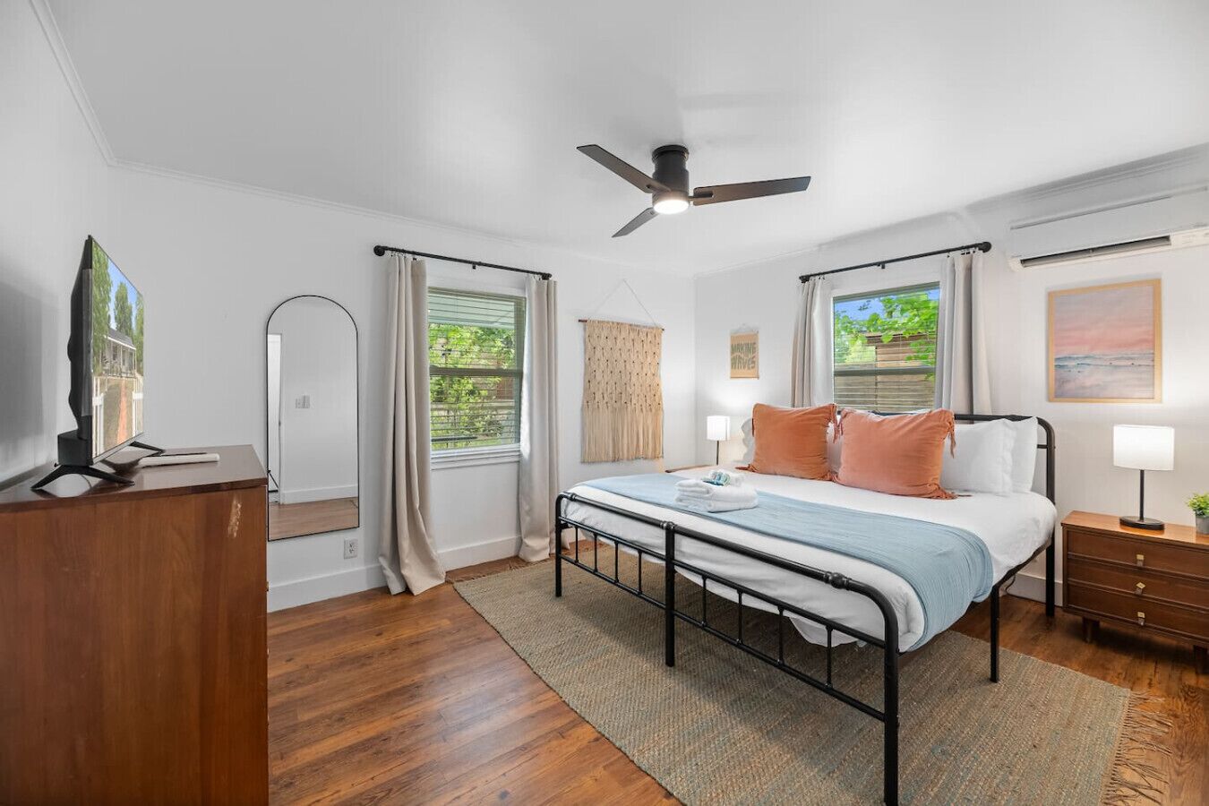 2 bedrooms, iron/ironing board, travel crib, WiFi