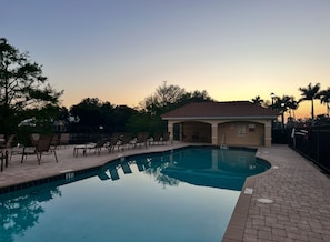 Outdoor pool, a heated pool