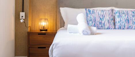 1 室のベッドルーム、WiFi、ベッドシーツ