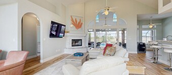Dog-friendly waterfront home with private dock, boat lift, pool and spa