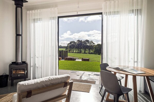 Dining - Chalet Coast | Walburra Brook Off-grid Luxury stay (Metricup)