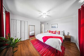 3 habitaciones, tabla de planchar con plancha, wifi y ropa de cama 