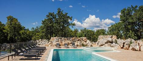 A heated pool