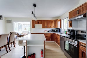Microwave, oven, stovetop, dishwasher