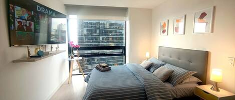 アパートメント | デスク、ノートパソコン用作業スペース、遮光カーテン、防音設備