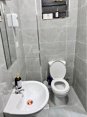 Towels, soap, toilet paper