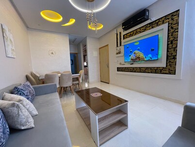 Stylish Saidia Apartment Family - 5 Min Walk to Beach, Fully Equipped