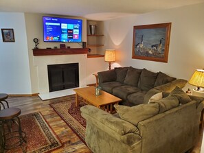 スマートテレビ、暖炉、テレビゲーム、DVD プレーヤー