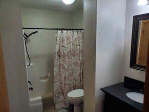 Hair dryer, towels