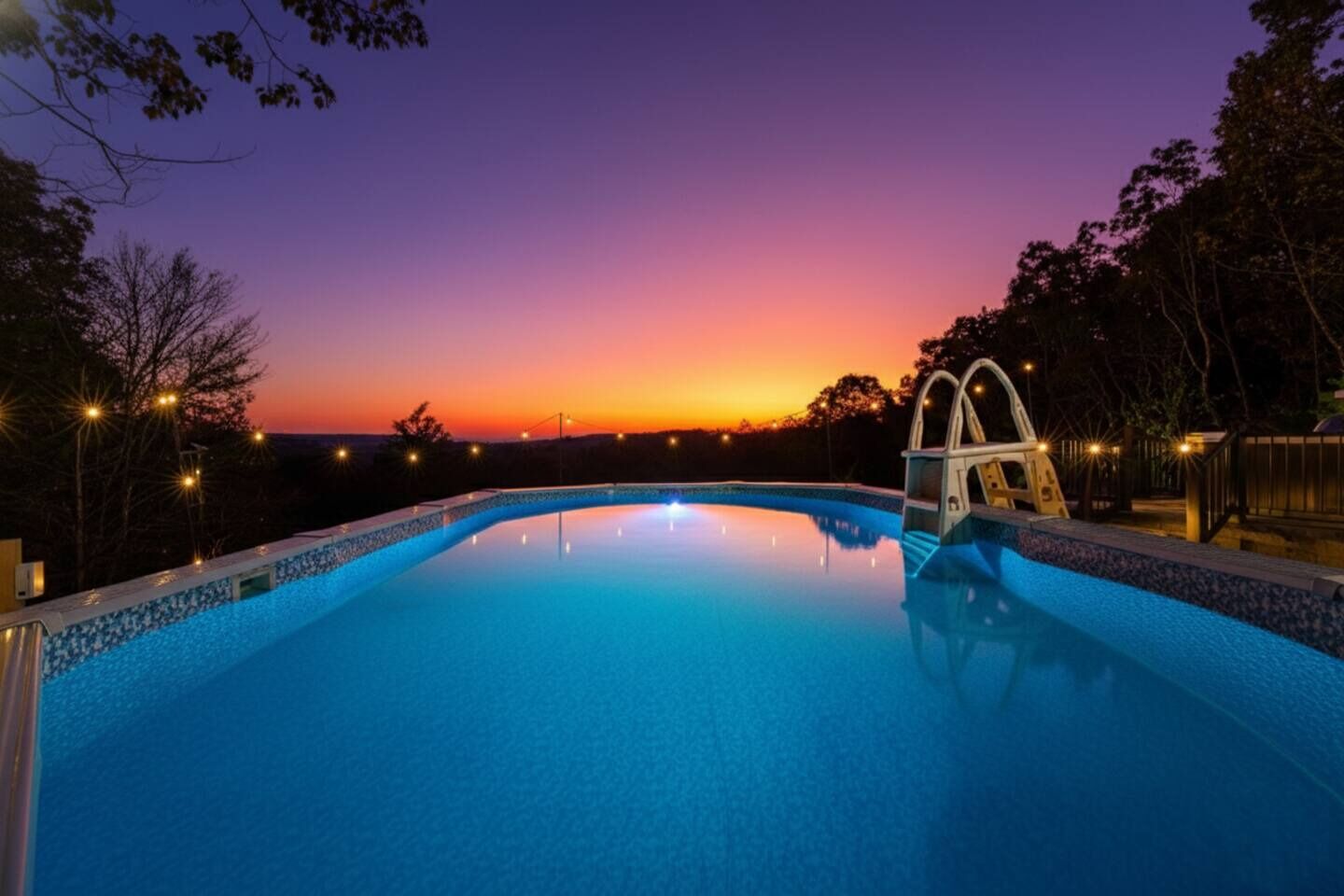 Outdoor pool, a heated pool