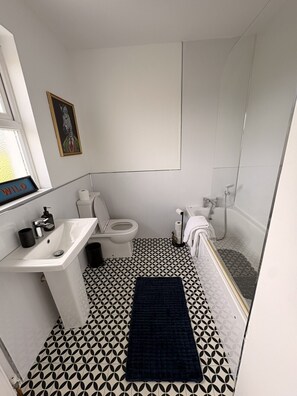 Hair dryer, towels