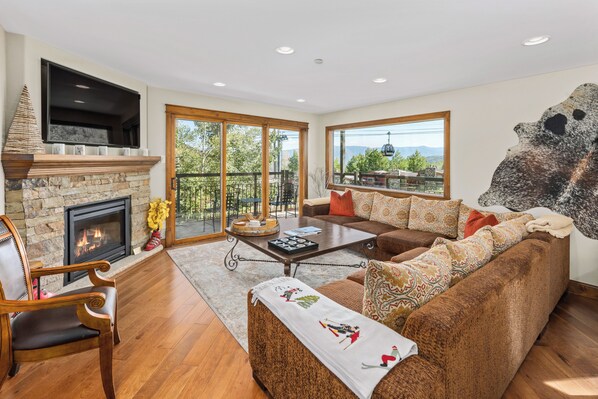 TV, fireplace, stereo