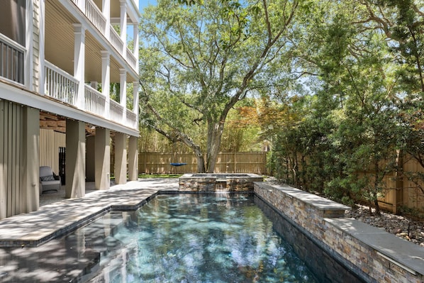 A heated pool