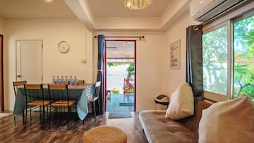 Luxury House, 2 Bedrooms, Beach View | Living area | 32-inch LCD TV with digital channels