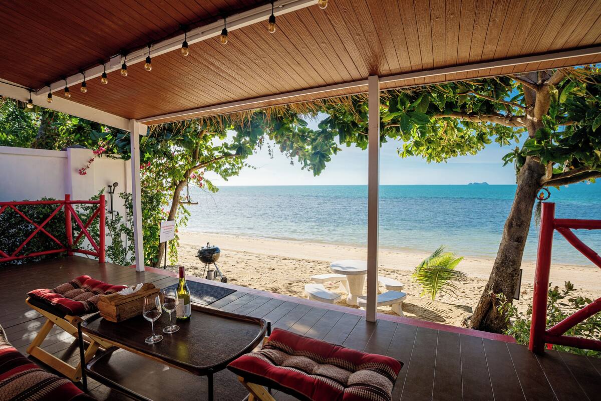 Luxury House, 2 Bedrooms, Beach View | Terrace/patio