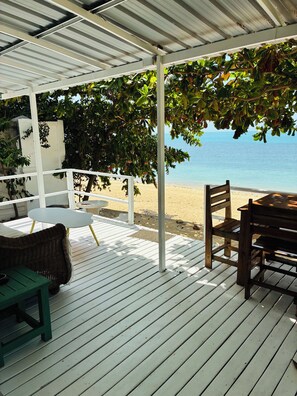 Luxury House, 2 Bedrooms, Beach View | Terrace/patio - Oceanfront Villa at Bang Po Beach (Koh Samui)