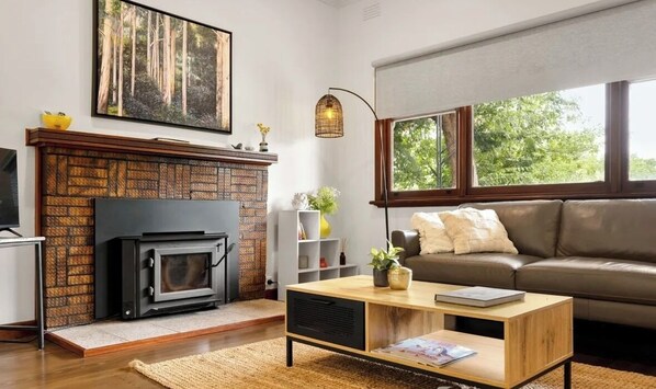 TV connectée, cheminée