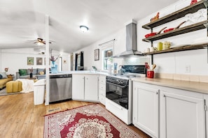 Microwave, oven, stovetop, dishwasher