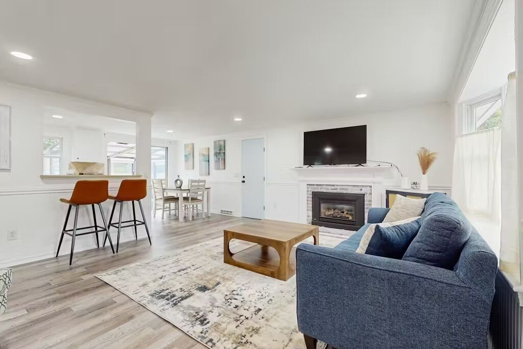 TV connectée, cheminée