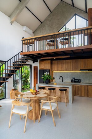 別墅, 1 間臥室, 私人泳池 | 私人廚房 | 雪櫃、微波爐、爐具、廚房用具/餐具/器皿