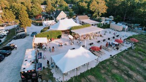 Outdoor dining - 7BR Estate · One Block to Ocean · Sleeps 22 (Falmouth)
