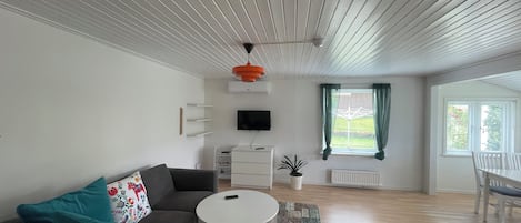 Smart-tv och eldstad