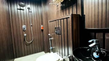 Shower, towels, soap