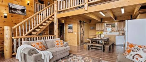 Smart TV, fireplace, foosball, table tennis