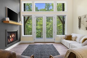 TV, fireplace, offices