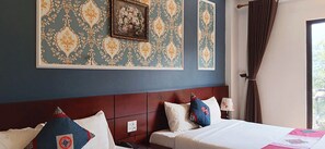 Family Double or Twin Room, 2 Queen Beds, Mountain View | Desk, free WiFi - Sunshine View Sapa Hotel (Sa Pa)