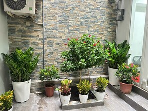 Basic Double Room, 1 Bedroom, Garden View | Terrace/patio