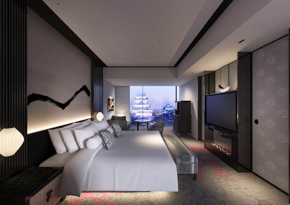 Ropa de cama de alta calidad y minibar