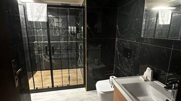 Secador de pelo, jabón, shampoo, papel higiénico