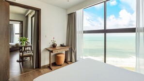 อพาร์ทเมนท์, 2 ห้องนอน, ระเบียง, วิวทะเล | เตียงพร้อมฟูกเสริมที่นอน, มินิบาร์ฟรีบางอย่าง, ตู้นิรภัยในห้องพัก