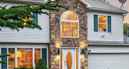 Birch Hollow | Cozy Poconos Home w/ Fireplace, Soaking Tub & Kid’s Play Area