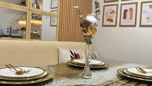 Dining - Aesthetic Cozy Stay with PS4, Netflix & Coffee Nook - Elena Suites Staycation (Quezon City)