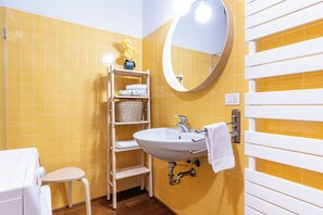 Regadera, secadora de cabello, bidet, toallas 