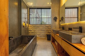 Luxury Villa | Bathroom | Bathrobes, slippers - Sunny Village Berawa 3 by Betterplace (Canggu)