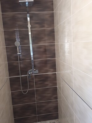 Douche, sèche-cheveux, serviettes fournies, papier toilette