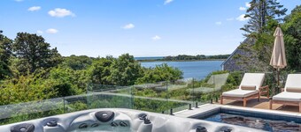 Luxury Coastal Retreat Overlooking Buck's Creek and Nantucket Sound — Pool, Hot Tub, Outdoor Kitchen